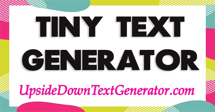 Tiny Text Generator